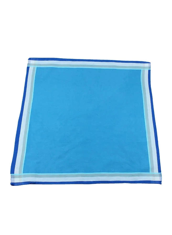 Cotton Square Handkerchief Blue