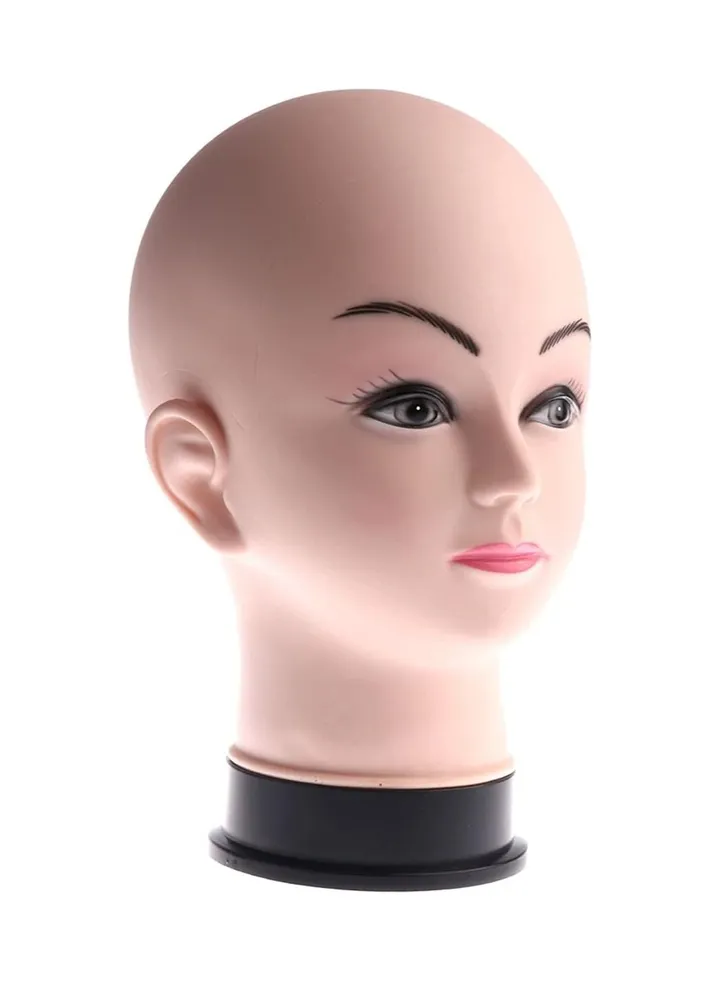 NKLL Standing Mannequin Head Display Wig, Glasses, Cap, and Makeup