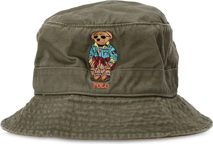 embroidered Polo-Bear bucket hat