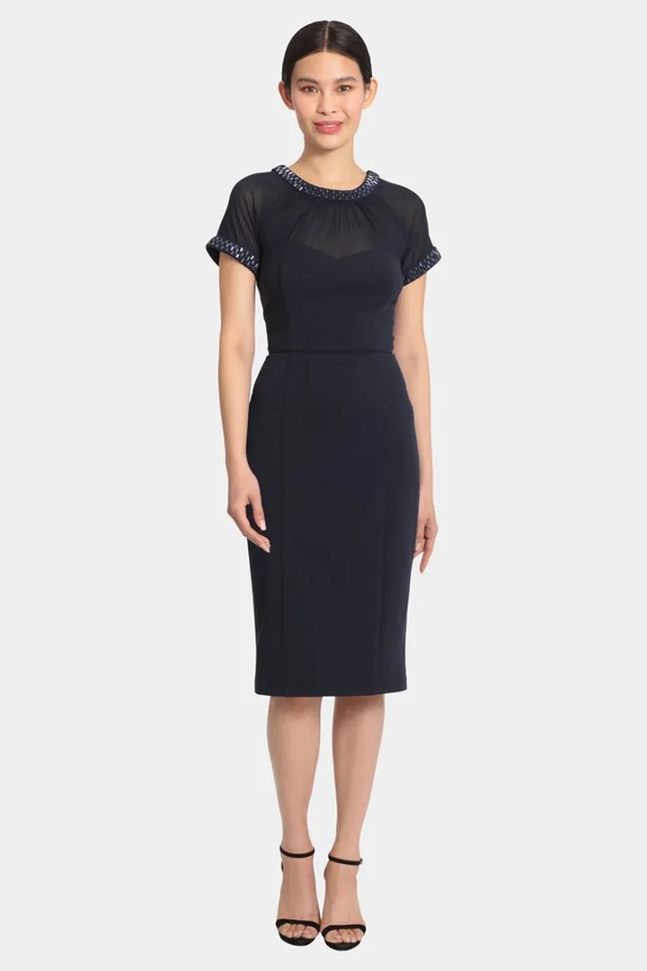 Illusion Dress With Beading