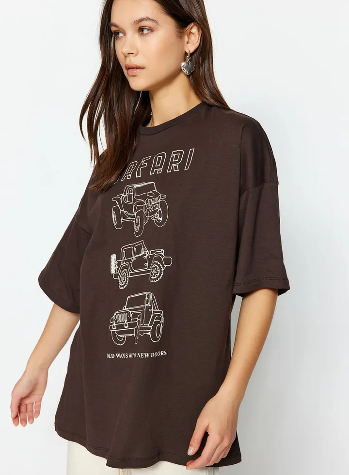 Crew Neck Printed T-Shirt