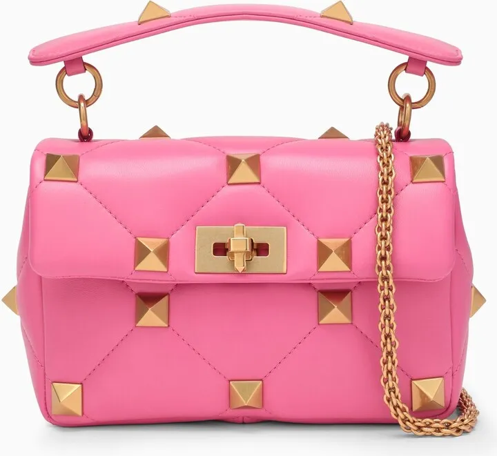 Fuchsia Roman Stud The Shoulder Medium Bag