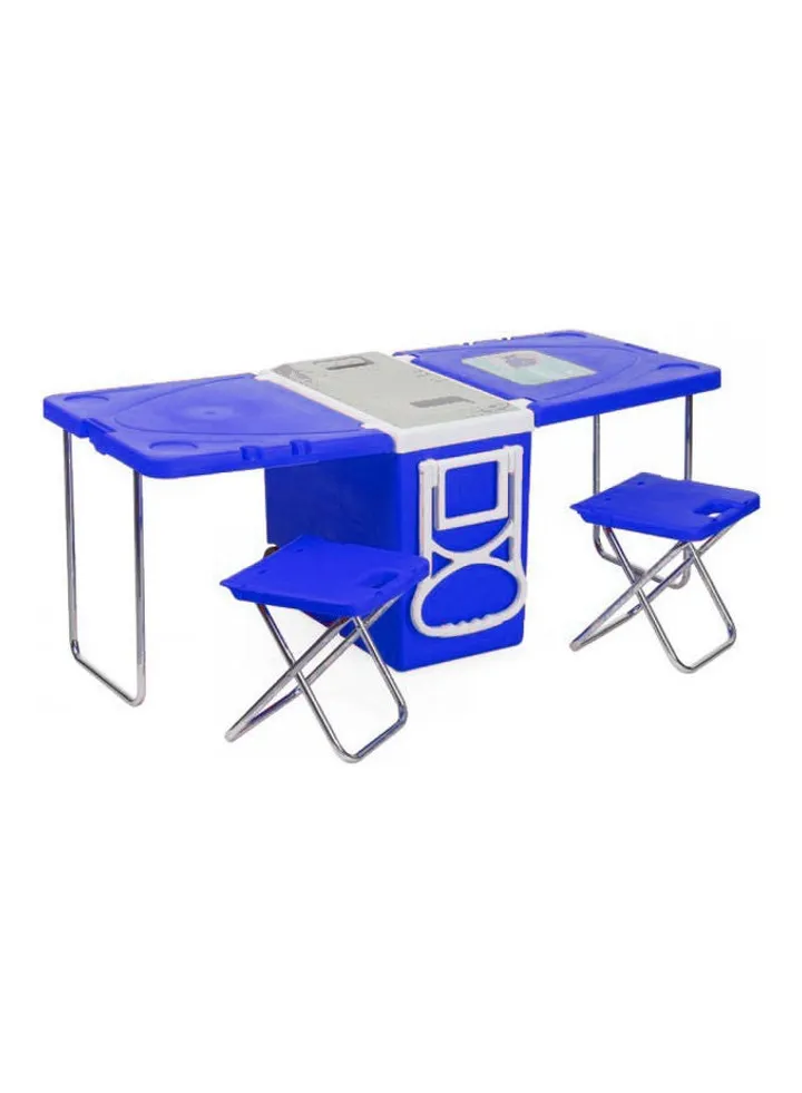 3-Piece Cooler Box With Foldable Table & Chair