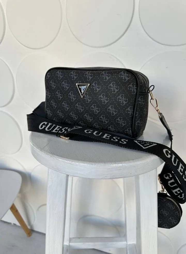Guess Women's Noelle Cross Body Camera Bag Black