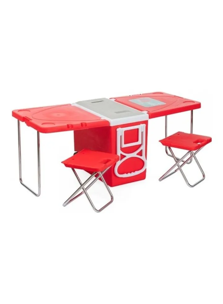 Cooler Box With Foldable Table and Chair 47x42x33cm