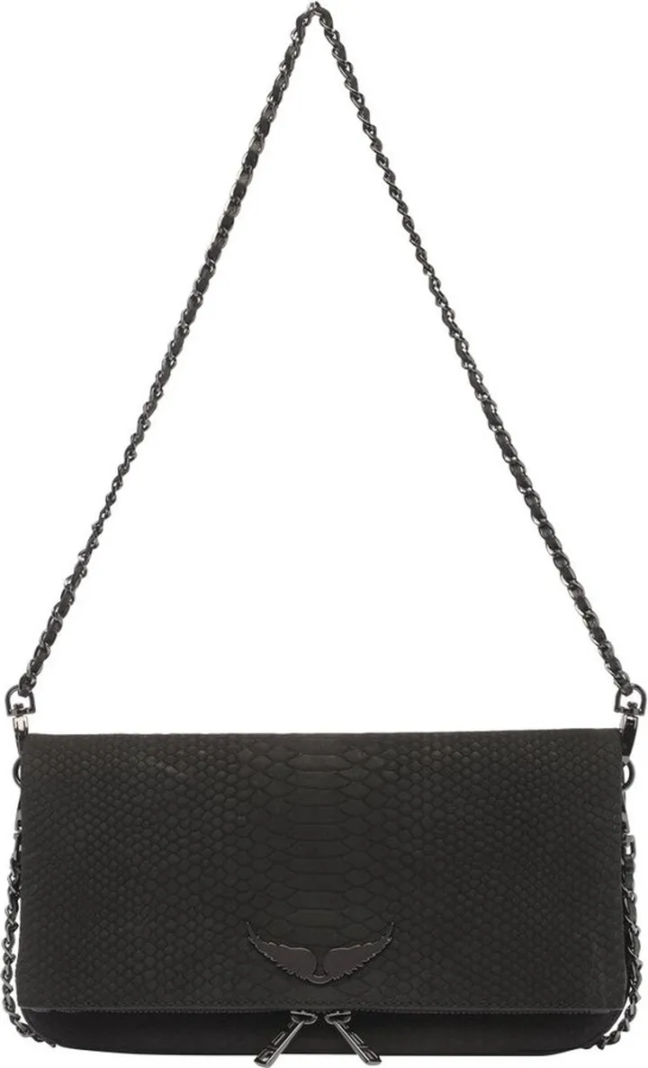 Zadig & Voltaire Logo Plaque Embossed Shoulder Bag