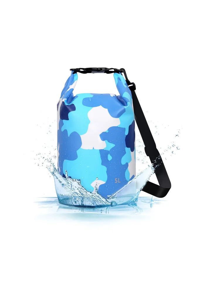 Waterproof Dry Bag Backpack, MAKINGTEC 5L Roll Top Portable Dry Sack Waterproof Bag with Phone Case, Floating Waterproof Dry Bag for Kayaking, Swimming, Boating, Surfing, Hiking, Beach etc.