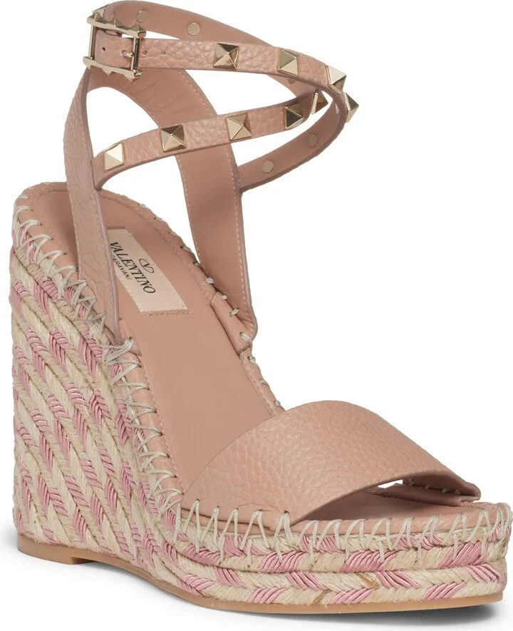 Rockstud Espadrille Wedge Sandal