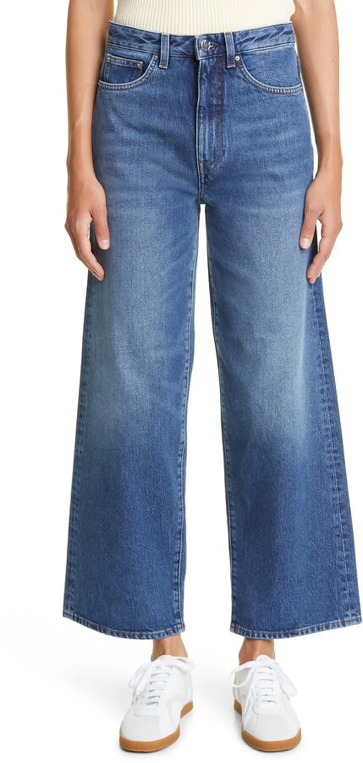 Organic Cotton Crop Flare Wide Leg Jeans