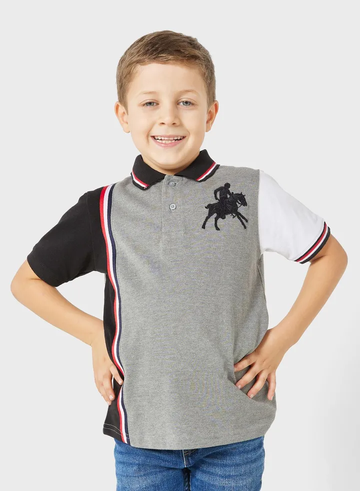 Boys Colorblock Polo Shirt