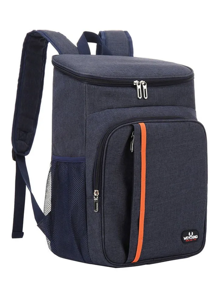 18L Large Capacity Leak Proof Lunch Backpack Thermal Large Picnic Cool and Warm Insulated Bag Outdoor Food and Beverage Storage Shoulder Bag Navy blue 45.00*10.00*30.00cm
