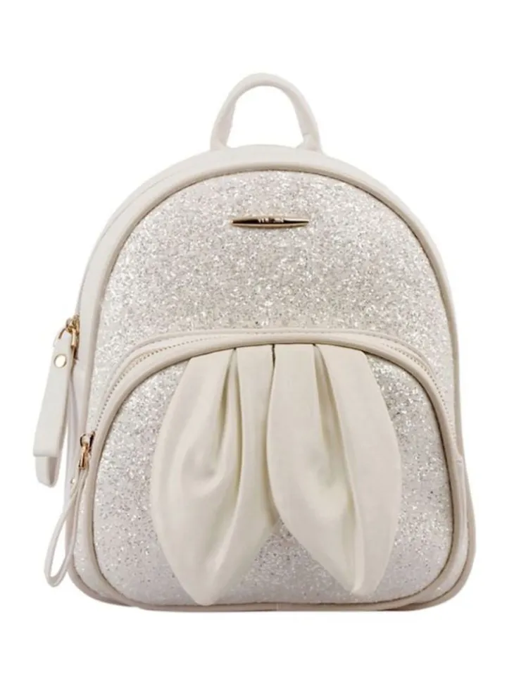 Kids Mini Leather Backpack 30 inches White