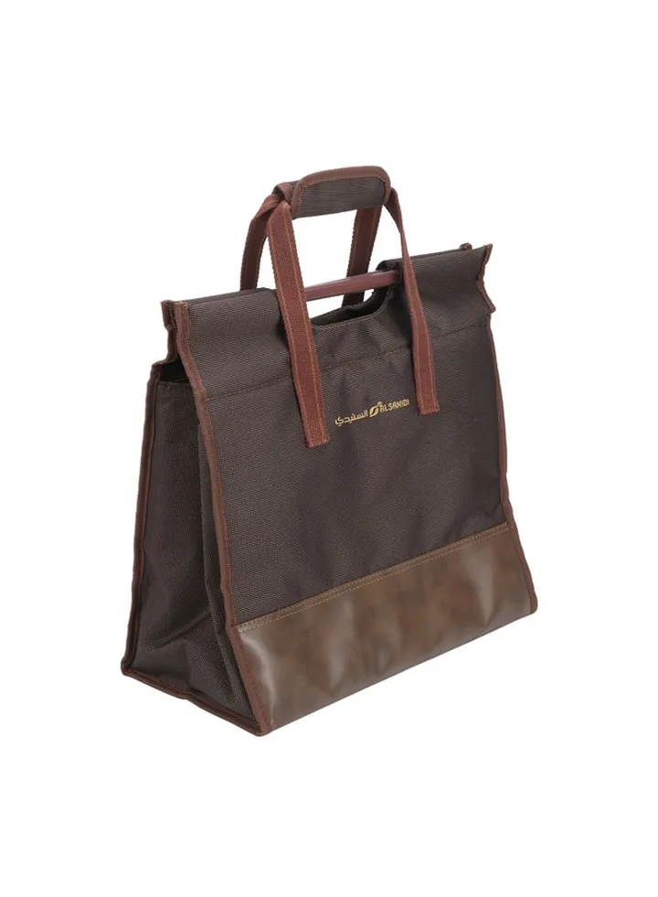Insulated thermos bag for Picnics and trips, Camping thermos bag, Brown*Sandy, Size 38*34*21Cm