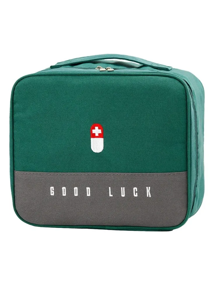 Empty First Aid Bags, Travel Medicine Bag, Medical Supplies Organizer , Portable Kit for Traveling, Car, Home, Camping, Office, Hiking, Outdoor ( Green)