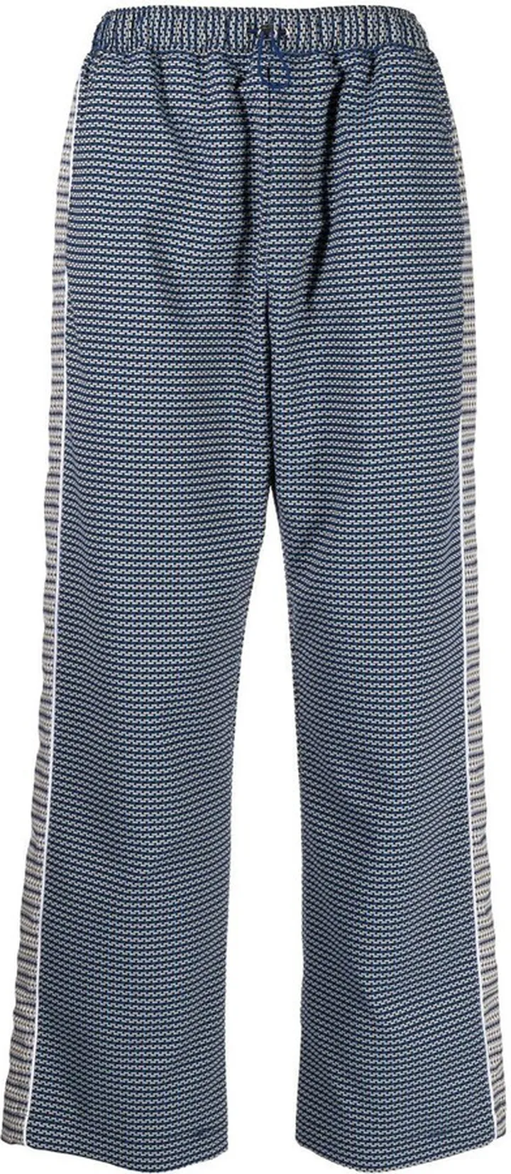 Graphic-Print Straight-Leg Trousers