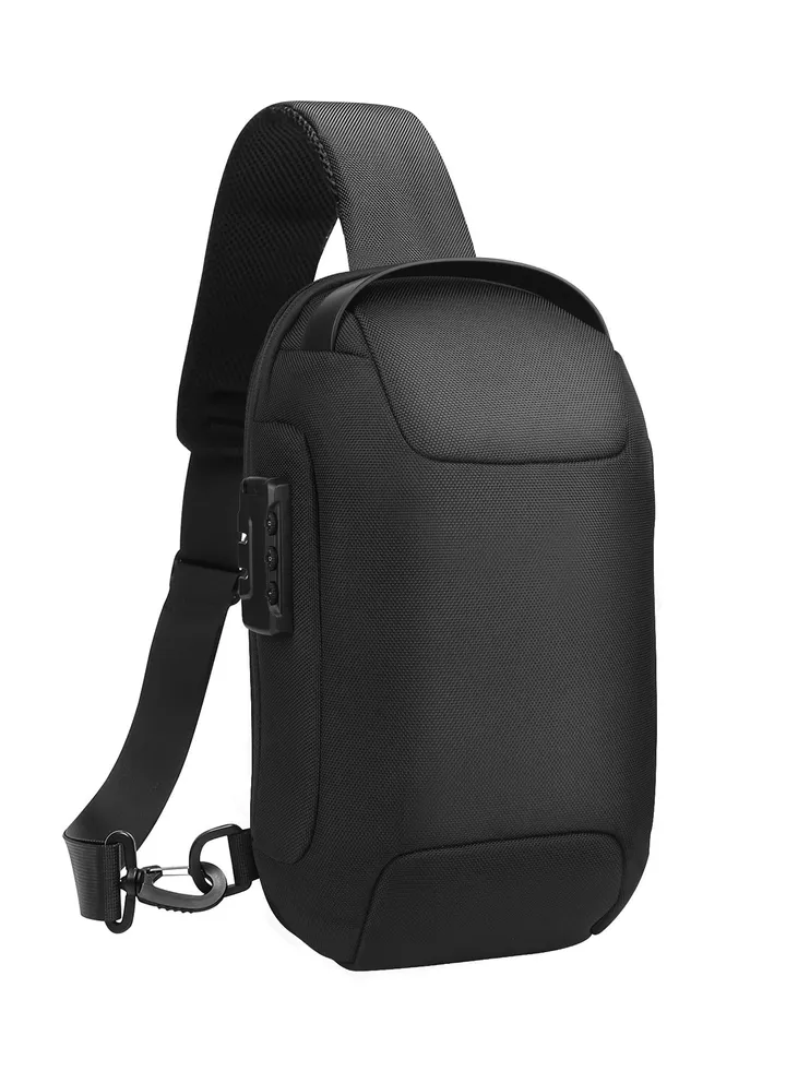 SYOSI Men's Sling Bag, Waterproof Chest Bag, Crossbody Bag Lightweight Travel Daypacks with USB Charging Port, Anti theft Waterproof for Outdoor Traveling Cycling Hiking
