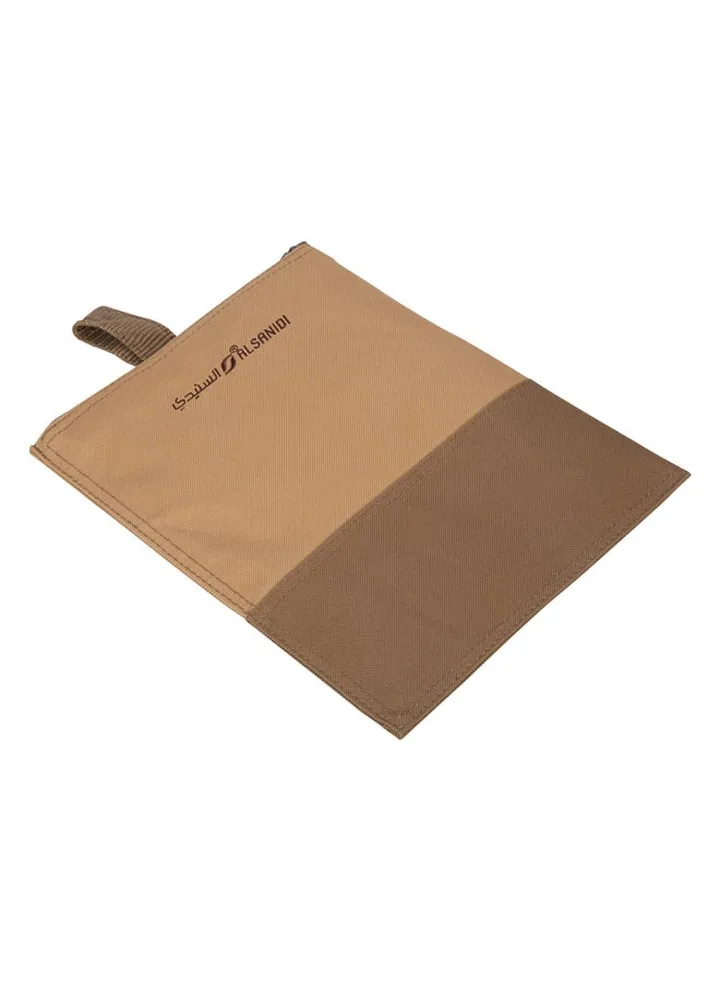 Tea and sugar storage bag for trips, Kaki, Size 29*22.5*1Cm