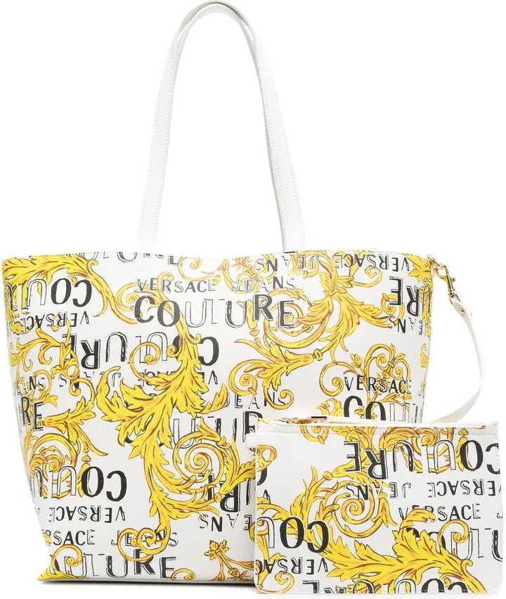 Couture-print tote bag
