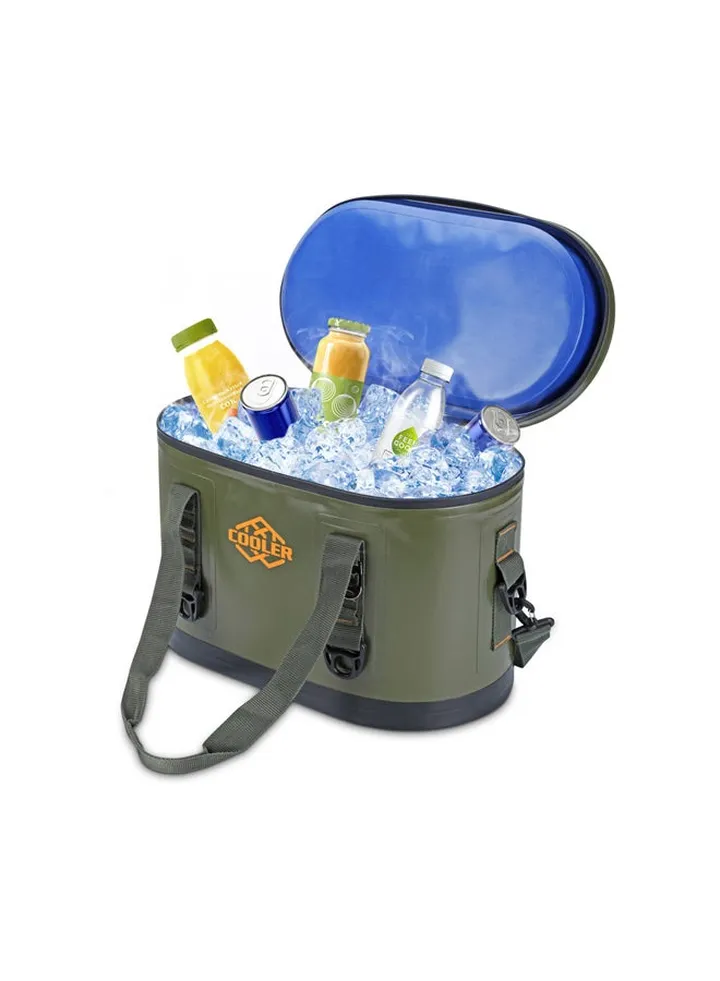 Heat and cold insulated keeping bag for food and drinks, Food bag for Trips, Green, 45.5x25x28.5Cm