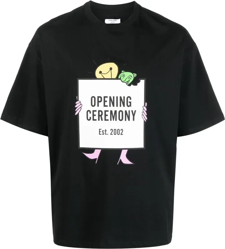 light bulb box logo print T-shirt