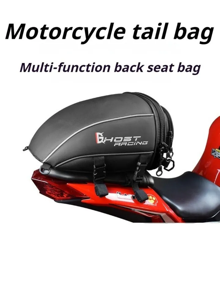 PU leather motorcycle tail bag rider saddle pillion bag backpack motorcycle racing motorcycle riding bag handbag