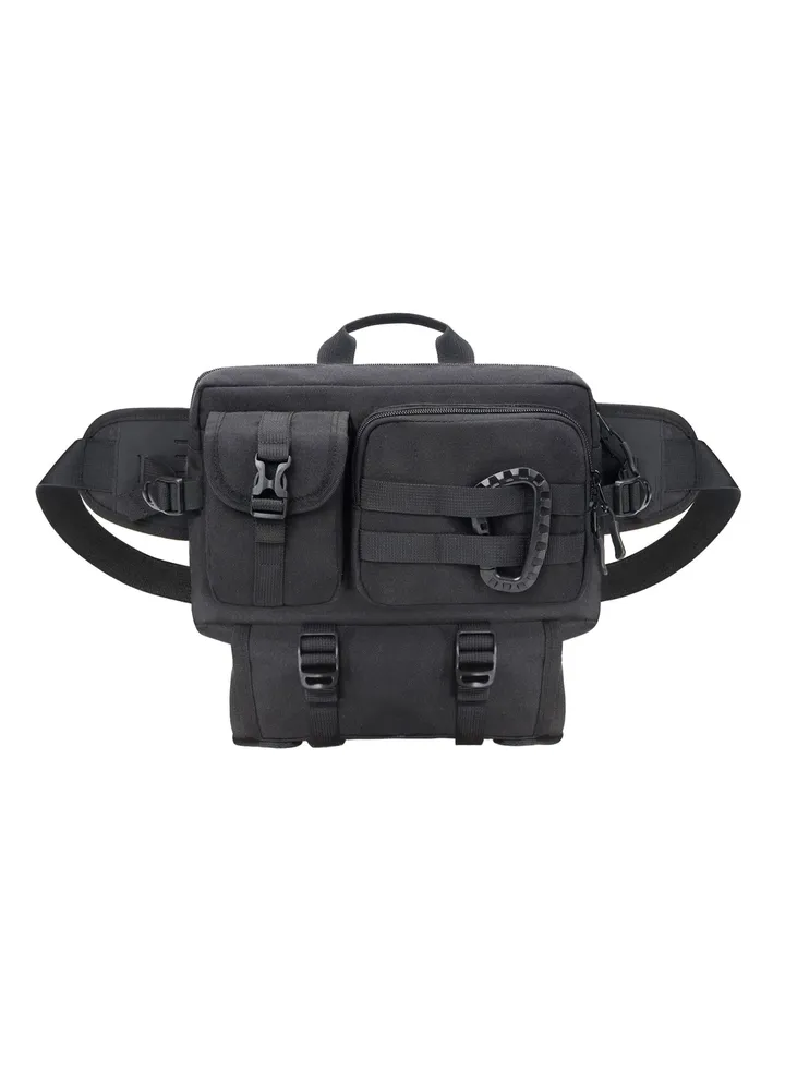 SYOSI Waist Bag, Multi Pockets Shoulder Crossbody Bag Sling Chest for Men Women Lightweight Satchel with Adjustable Strap Sports Outdoor Hiking Cycling Travel Camping