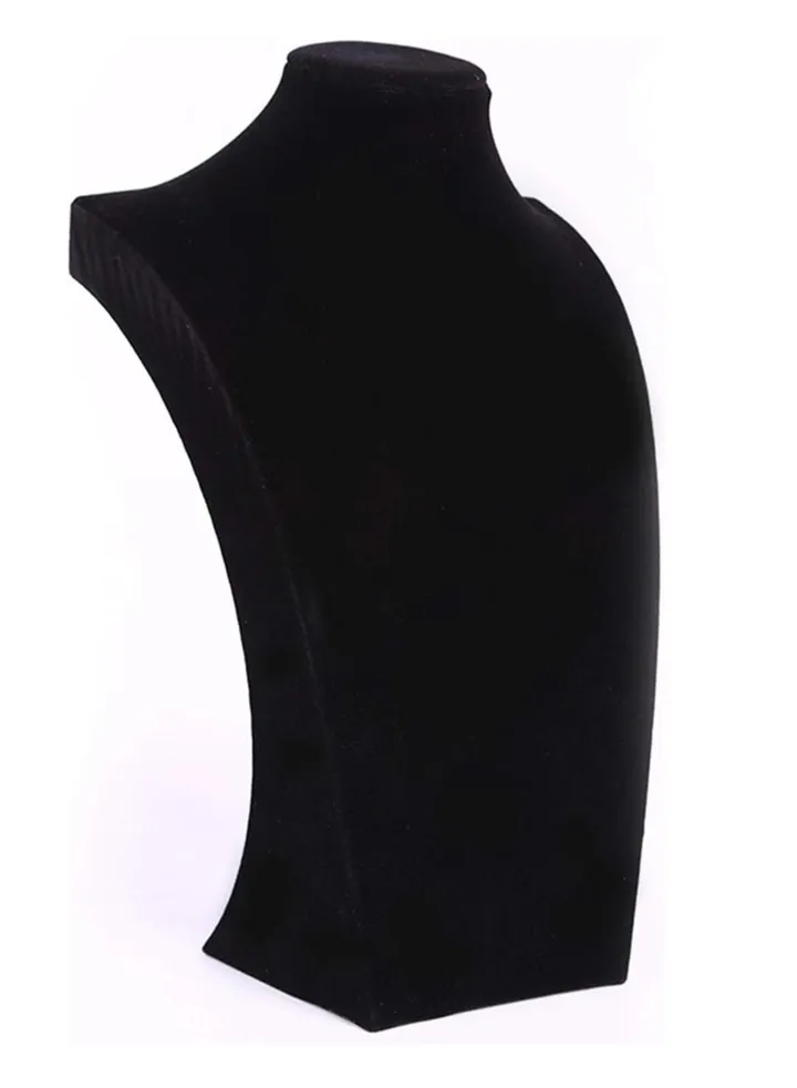 Jewelry Organizer Stand Black Velvet Cloth Jewelry Display Model Neck Chest Display Necklace Jewelry