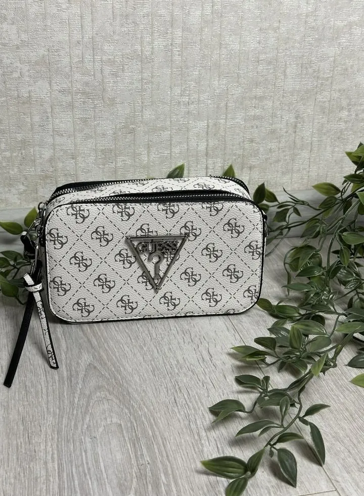 Guess Women's Noelle Cross Body Camera Bag White