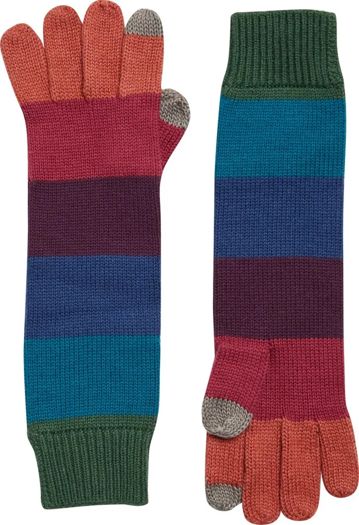 Rainbow Stripe Touchscreen Compatible Gloves