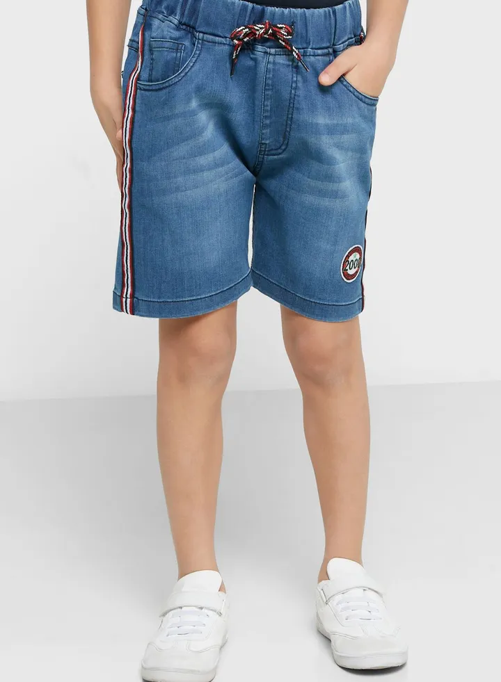 Boys Casual Side Striped Shorts