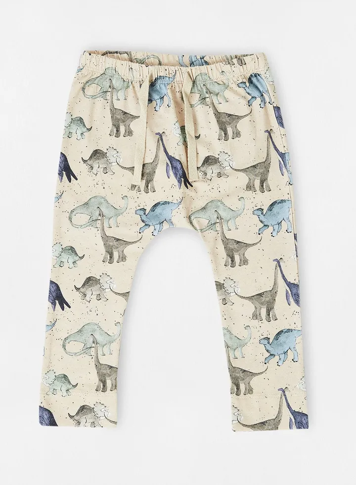 Baby Animal Printed Pants Grey
