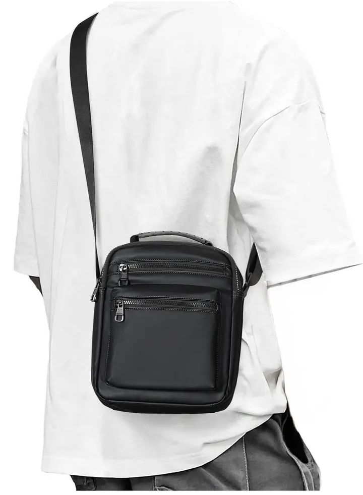 Crossbody Bag for Men, Shoulder Phone Passport, Small Side Bags Black