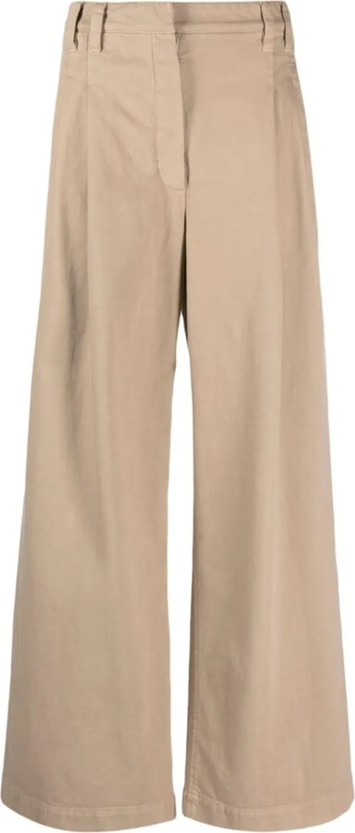 Pleat-Detailing Wide-Leg Jeans