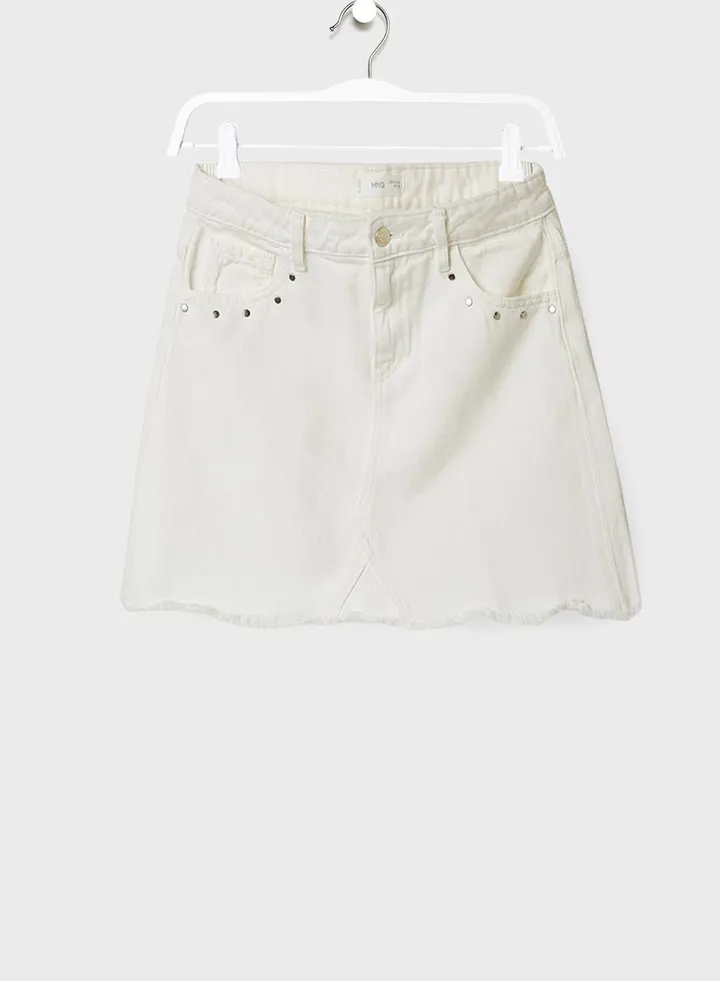 Youth Studded Denim Skirt