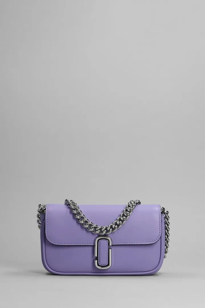 Shoulder Bag In Viola Leather