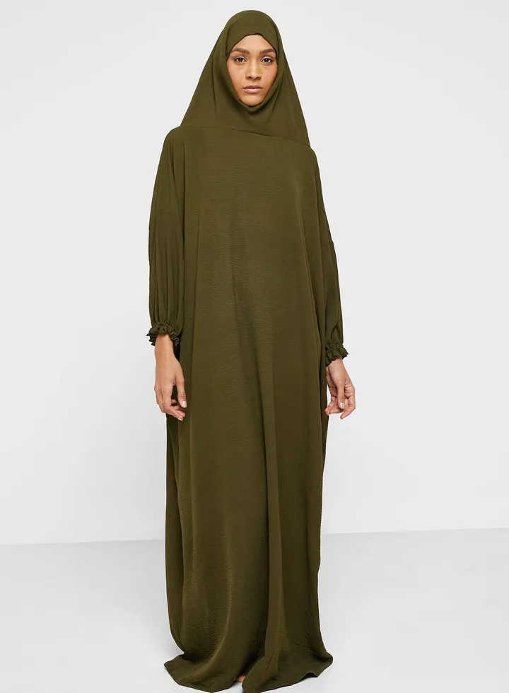 Hooded Knitted Prayer Abaya