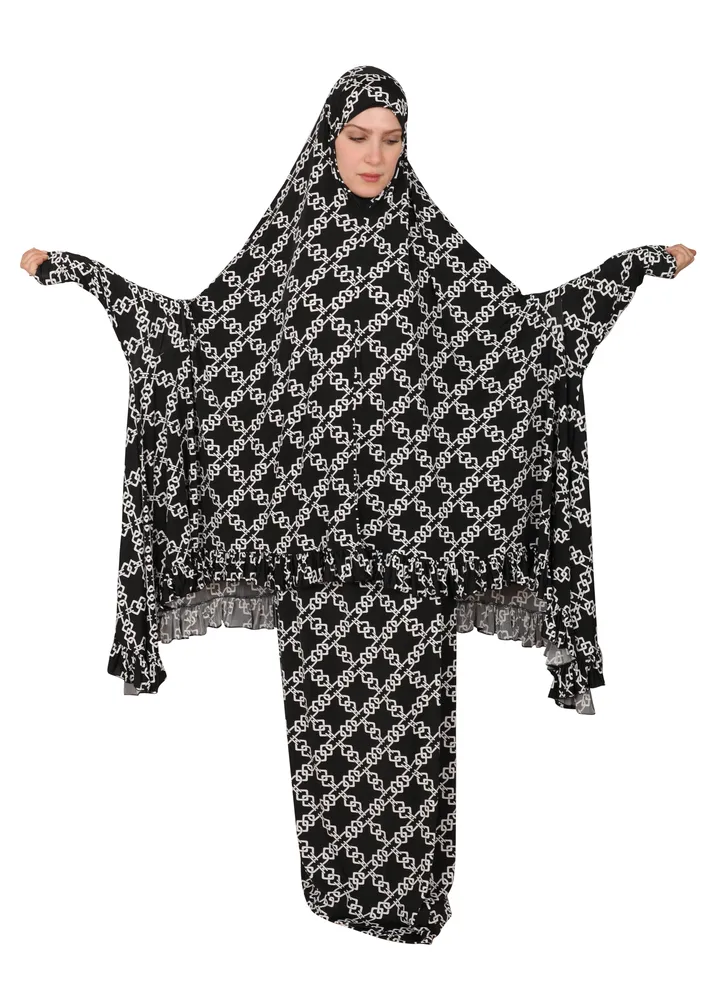 FLORA TG : prayer set for women . prayer dress .prayer hijab
