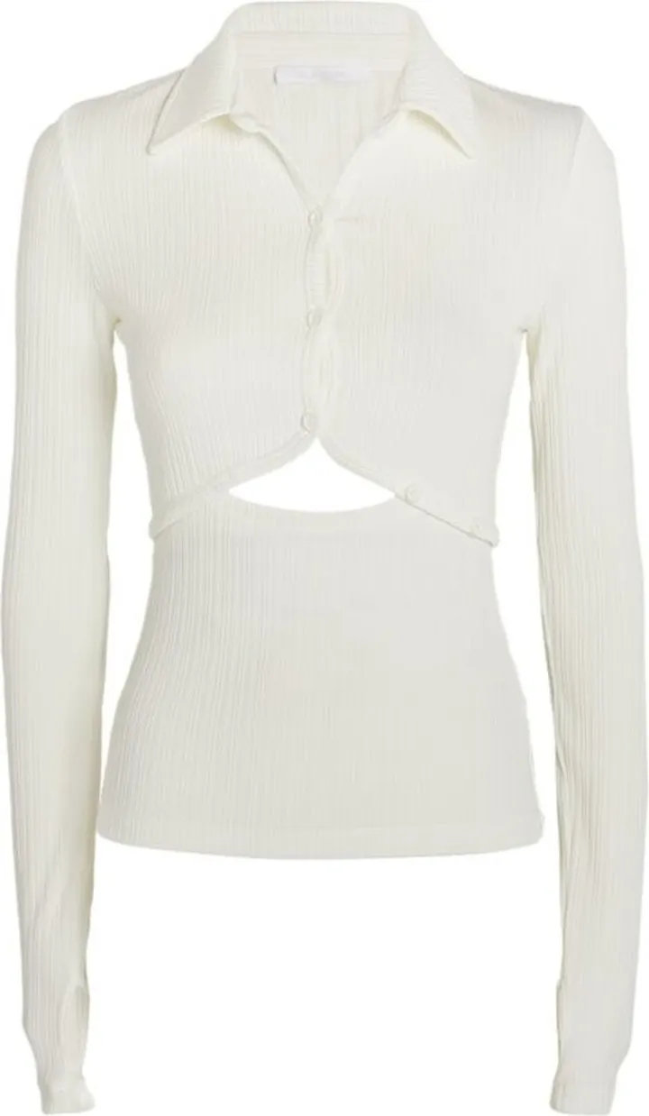 Helmut Lang Cut-Out Polo Shirt