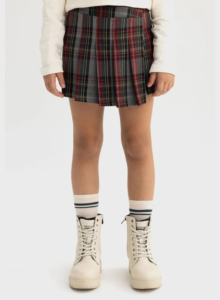 Kids Checks Woven Skort