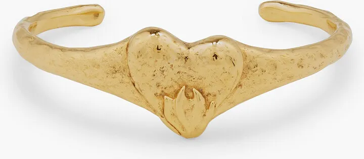 Hammered gold-plated cuff