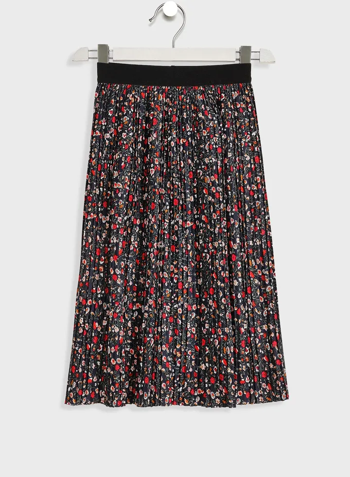 Kids Floral Print Skirt