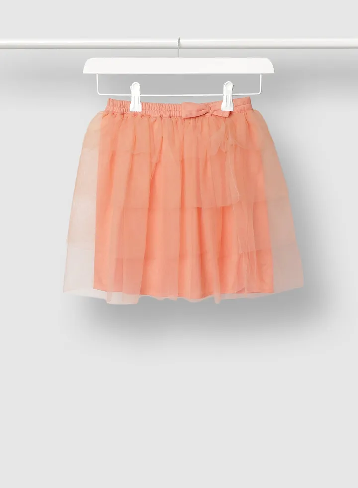 Bow Detail Mini Skirt Pink