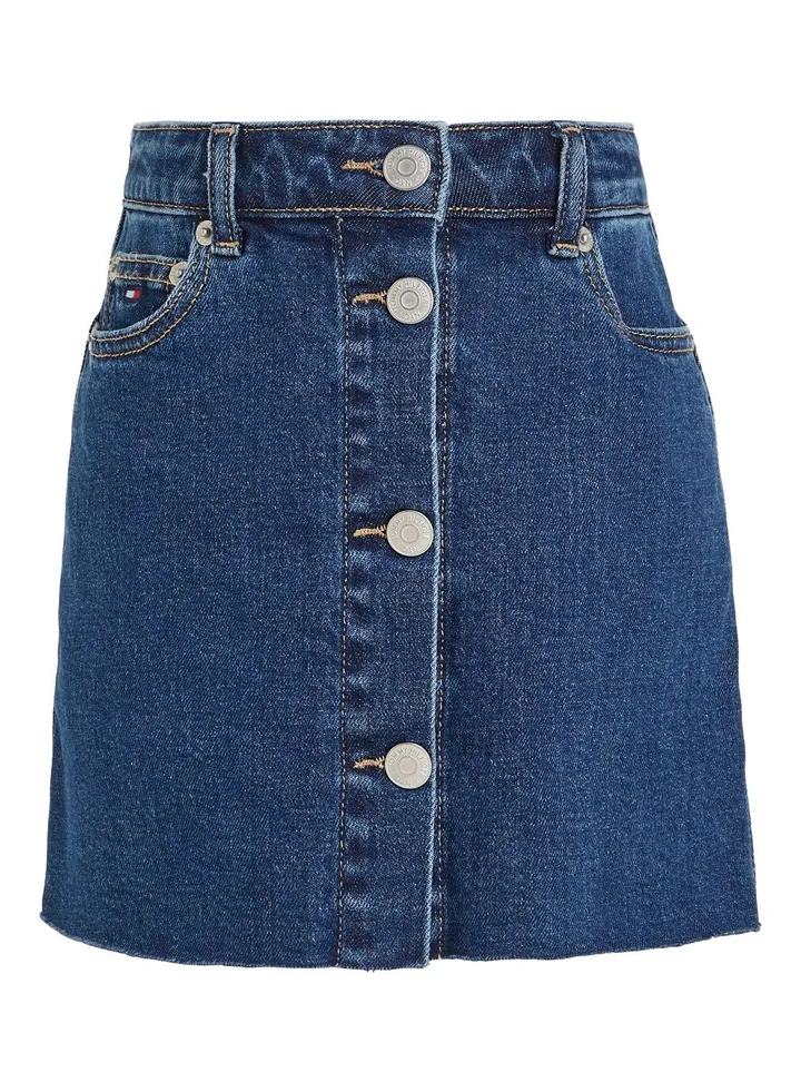 Kids Denim Button Through Skirt