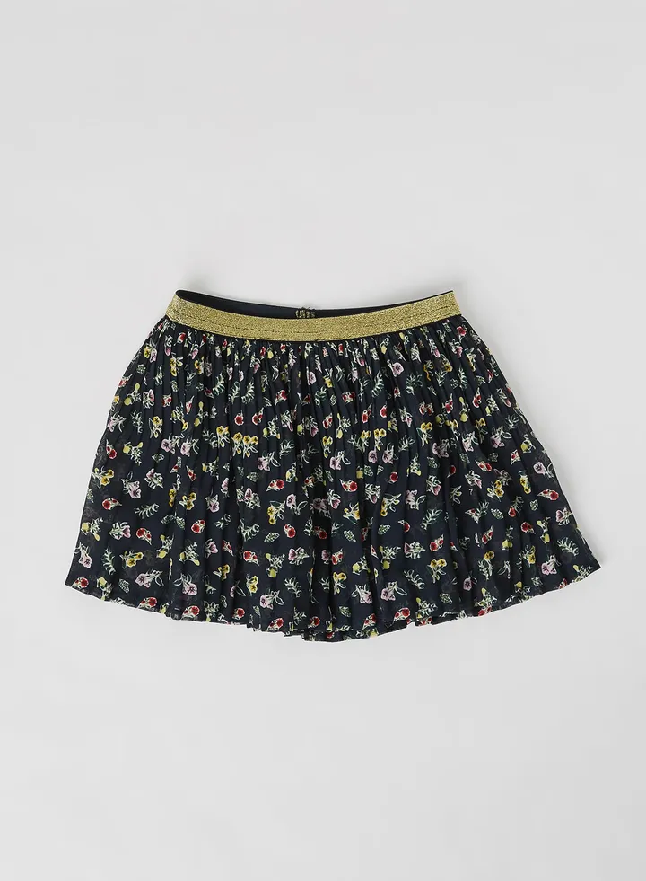 Floral Pattern Mini Skirts Multicolour