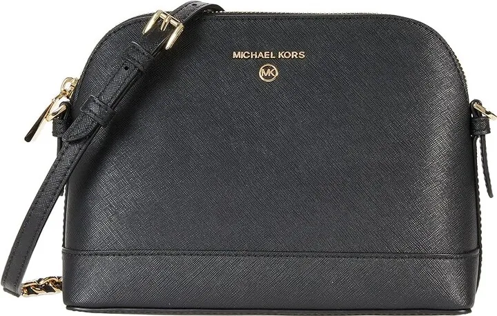MICHAEL Michael Kors Jet Set Charm Large Dome Crossbody (Black) Handbags