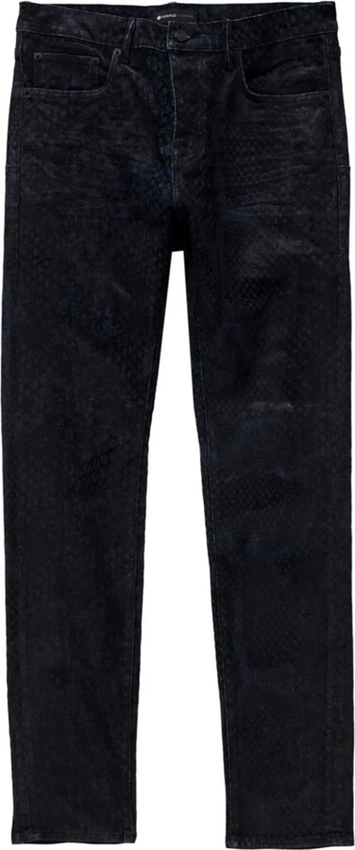 Snakeskin-Effect Skinny Jeans