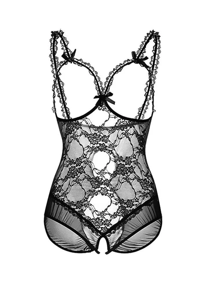 Spaghetti Straps Babydoll Black/Red