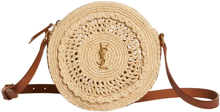Sac Rond Raffia Shoulder Bag