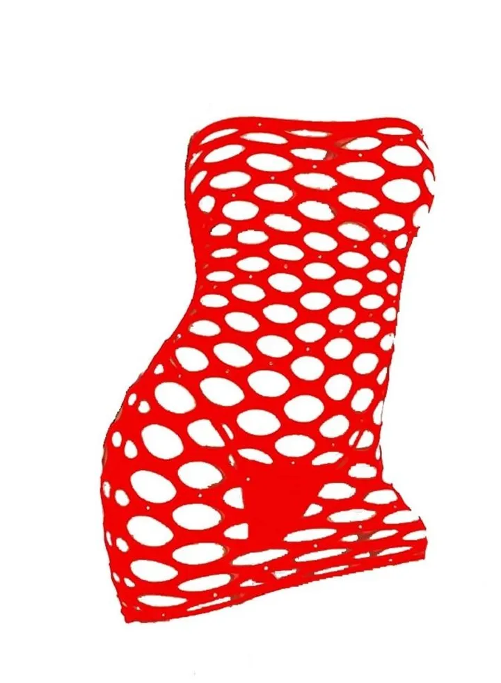 Women Fish-net Tube Night Dress Lingerie Babydoll Sleepwear