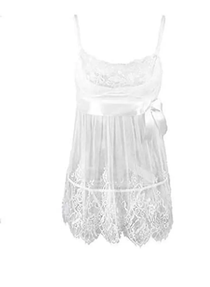 Women Plus Size See-Through Babydoll Night Gown Lingerie.
